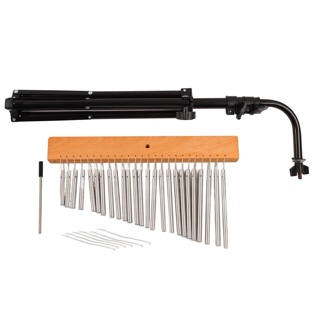 Скрипка с перезвоном ветра, металлическая планка, деревянная основа, красивый чистый звук, украшение с перезвоном ветра, с регулируемым штативом