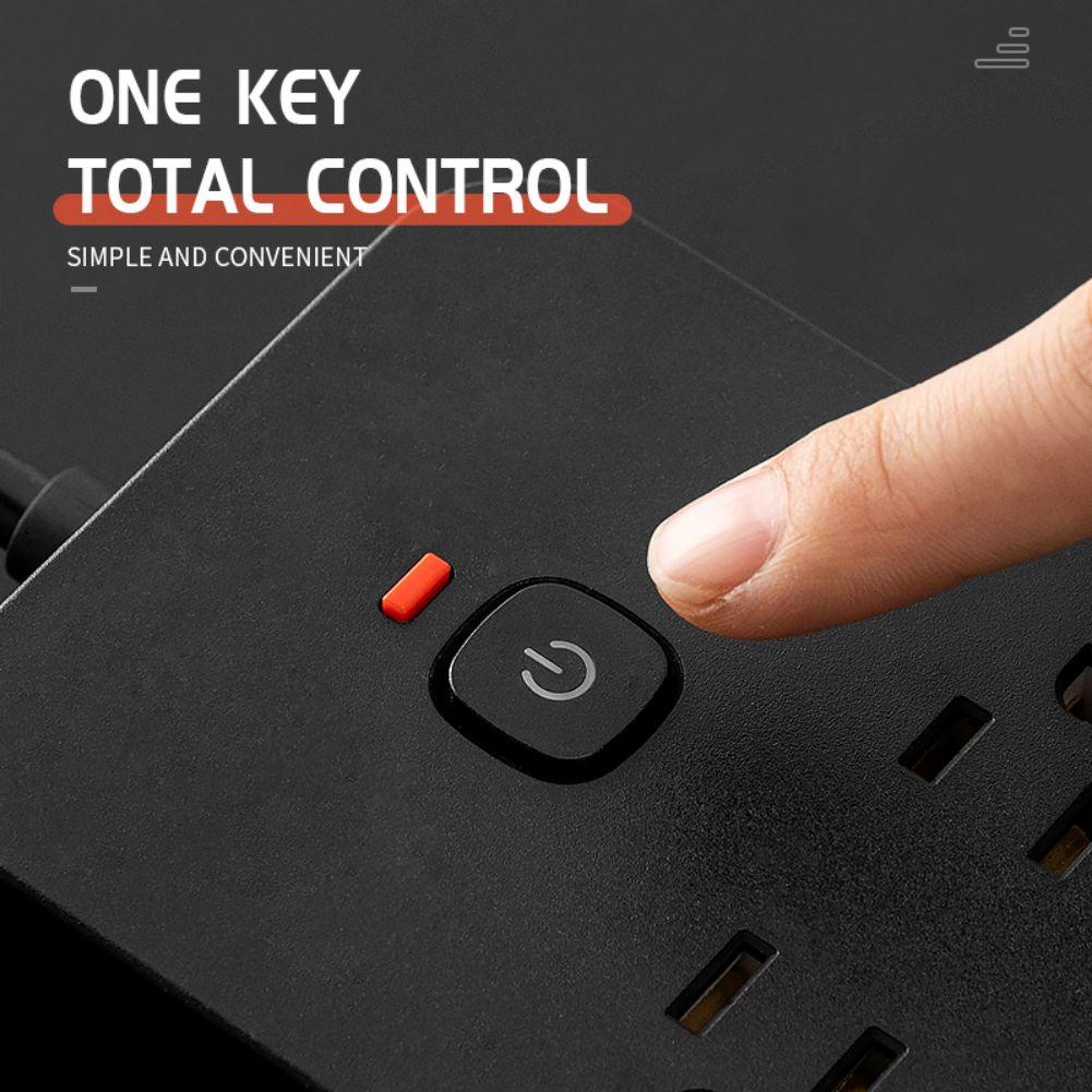 Удлинитель с розетками и USB-портами, 14 розеток AC, 3 порта USB-A, 1 порт USB-C, настенный удлинитель для дома и офиса