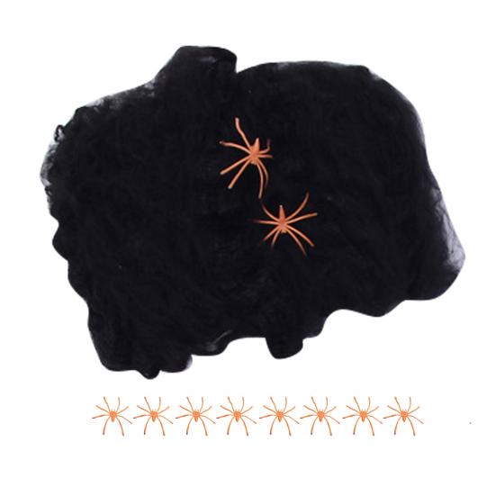 Colorful Halloween Spider Web Stretchable Cotton Cobwebs Elastic Scary Party Scene Props for Halloween Christmas Eve Parties