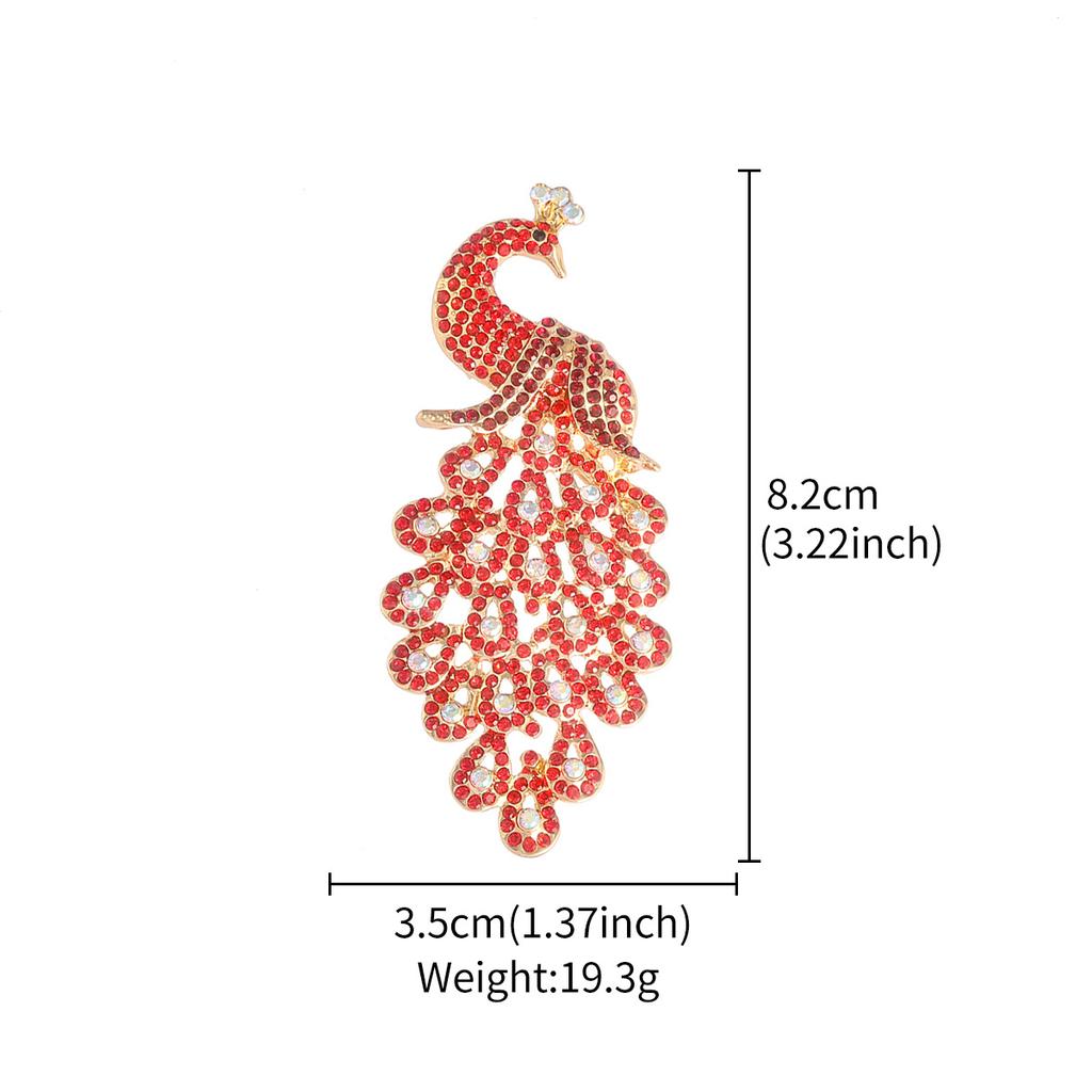 New Exquisite Fashion Peacock Brooch Temperament Elegant Women's High-end Dress Blazer Accessories Pin Corsage