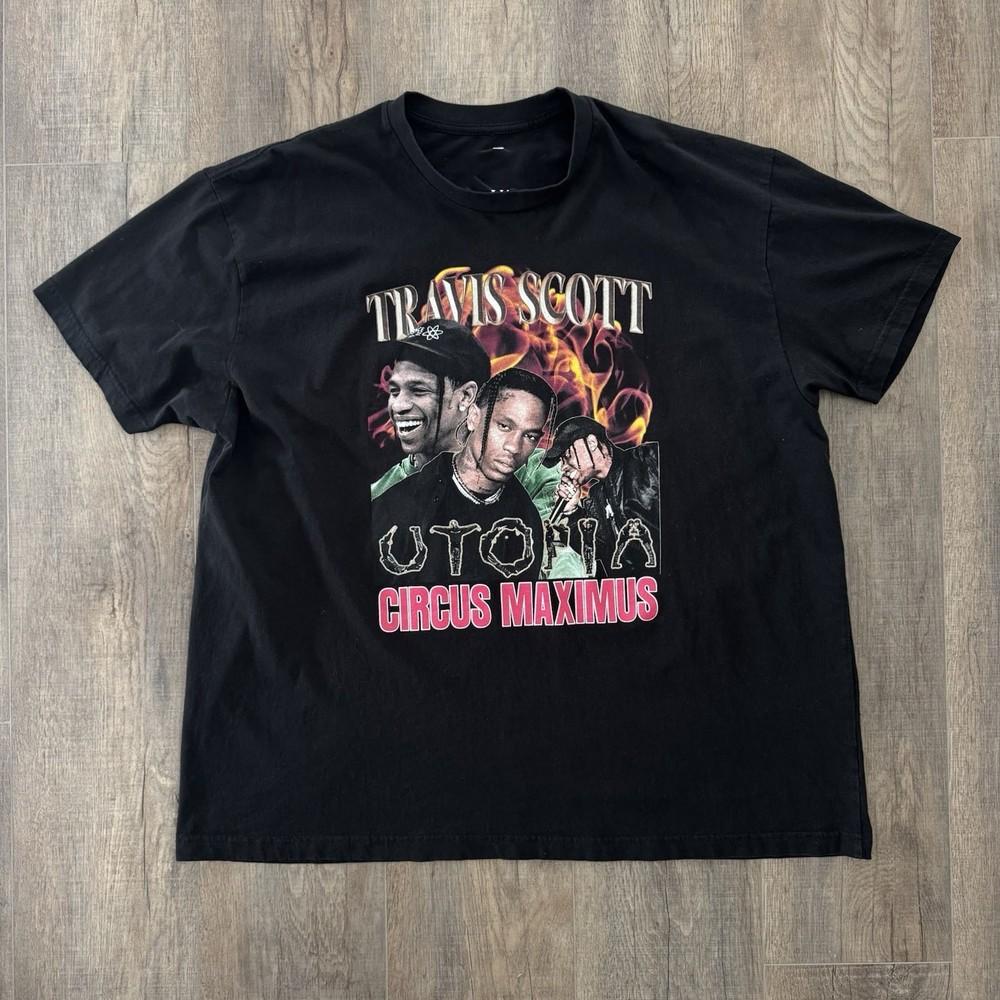 Хлопковая футболка Travis Scott Utopia Circus Maximus Унисекс Концертная S–5XL MQ392 Унисекс Футболка