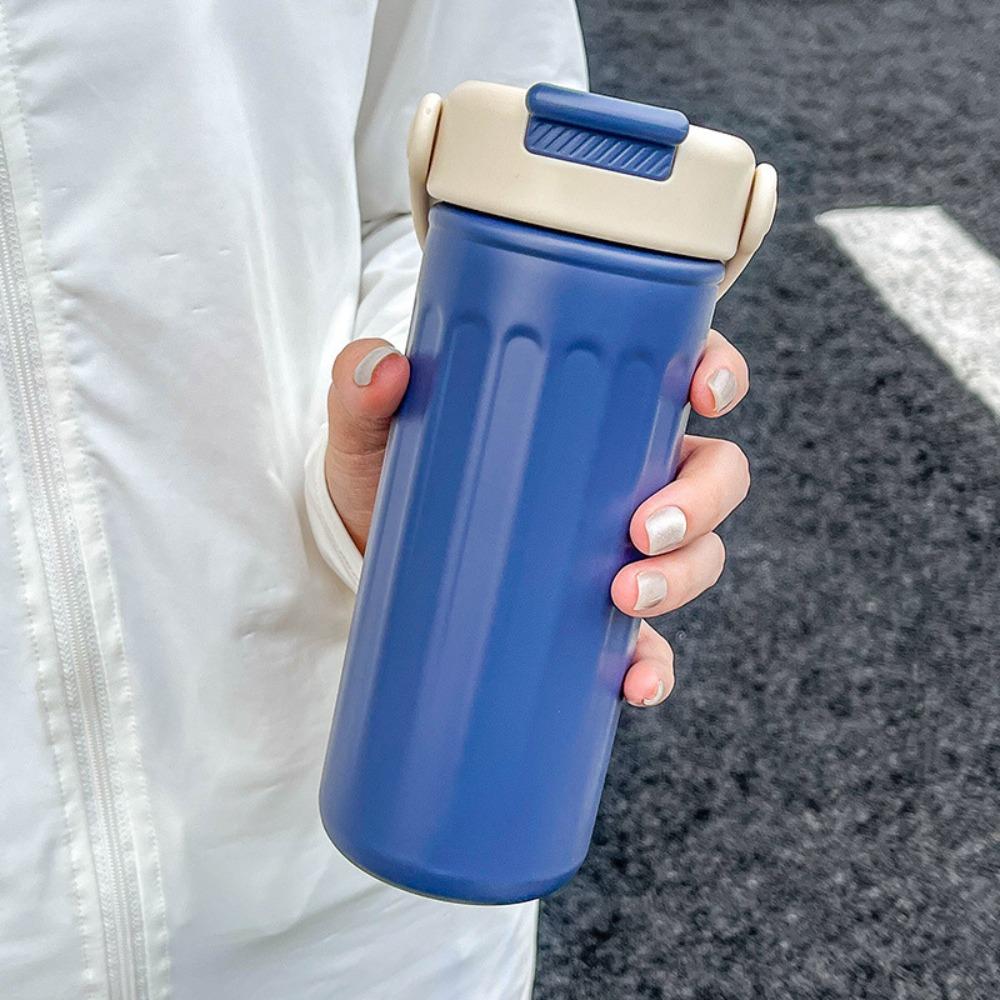 Термос из нержавеющей стали с изоляцией или охлаждением 500 мл, чашка для путешествий с трубочкой, для офиса