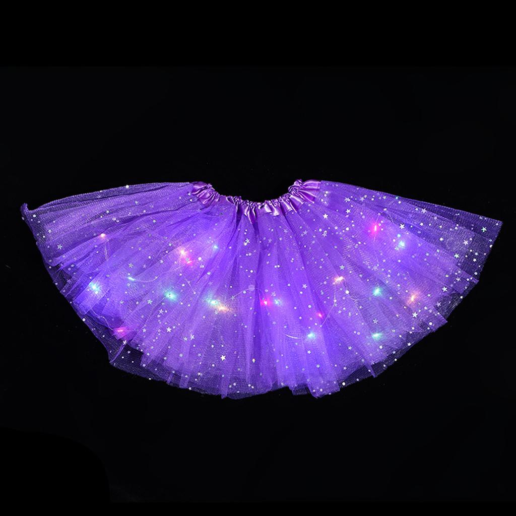 Children's Luminous Yarn Skirt Ballet Skirt Dance Costumes Yarn Skirt Performance Props LED  Costumes