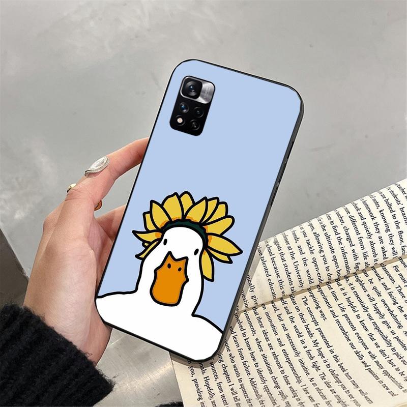 Cartoon Cute Goose Duck Phone Case for Xiaomi Redmi note 13 12 Pro 11S 11 10 Pro 10S 12S Redmi 10 13C 9C Funda
