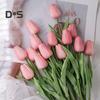 3 шт. искусственных тюльпанов, поддельные тюльпаны с гибкими стеблями, реалистичные искусственные тюльпаны для самостоятельного создания цветочных композиций, украшений для дома, свадьбы, вечеринки