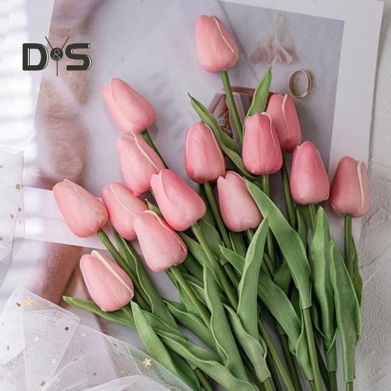 3 шт. искусственных тюльпанов, поддельные тюльпаны с гибкими стеблями, реалистичные искусственные тюльпаны для самостоятельного создания цветочных композиций, украшений для дома, свадьбы, вечеринки