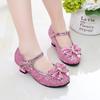 Children Shoes Girls High Heel Princess Dance Sandals for Girls Kids Shoes Glitter Soft Leather Fashion Party Dress Wedding