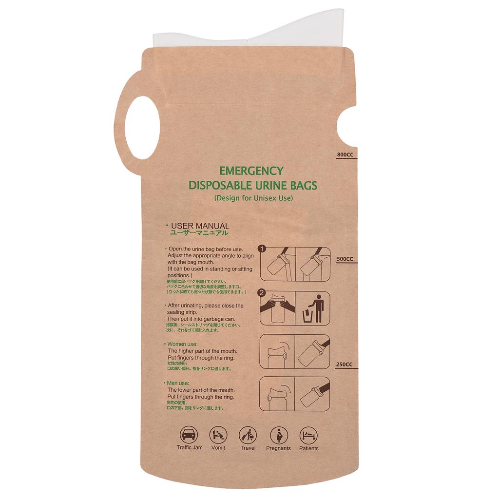 10 одноразовых аварийных мочеприемников, автомобильные пакеты для рвоты, 800 мл, походные пакеты для мочи, универсальные пакеты для поездок и пробок.
