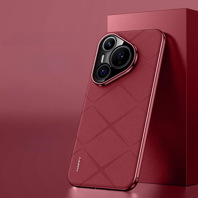 Роскошный кожаный чехол для телефона для Huawei Pura 70 с ультрапокрытием, твердая задняя крышка для объектива камеры Ptotection для Huawei Pura 70 70 Pro