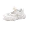 Спортивная обувь дышащая сетчатая жемчужно-белая обувь для маленьких девочек