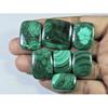 07Pcs Natural Green Malachite Octagon Cabochon Loose Gemstone 241Cts. Lot C-454