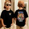 One Piece Japanese Anime Printed Unisexs TShirt Roronoa Zoro Boy Childrens Harajuku Short Sleeve Kids Luffy Tshirt Clothing