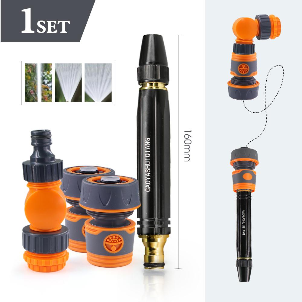 Garden Water Gun 3/8" 1/2" 3/4" Nti-slip Quick Connect Hose Accessories Gardening Watering Flowers Cleaning Cars Washing Ground