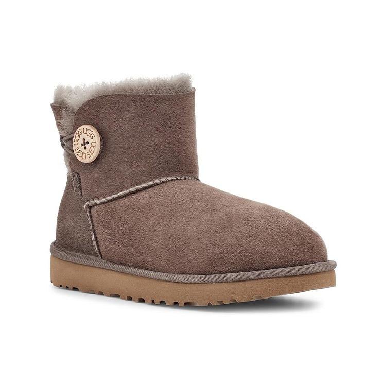 (WMNS) UGG Mini Bailey Button II 2.0 Snow Boots Brown Women's 1016422-MLE