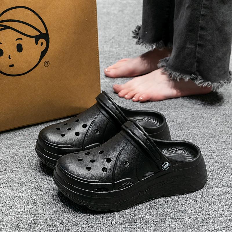 Women's Summer Slippers, Indoor Bathroom, Wear-resistant Couple, Outdoor, Perforated Shoes, Beach Shoes