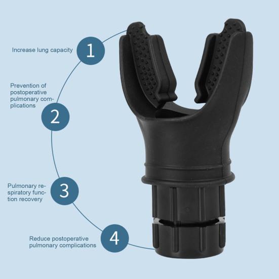 Дыхательный тренажер Портативный дыхательный тренажер для мышц Регулируемое сопротивление Устройство для тренировки оральных мышц для бега Ежедневные фитнес-тренировки