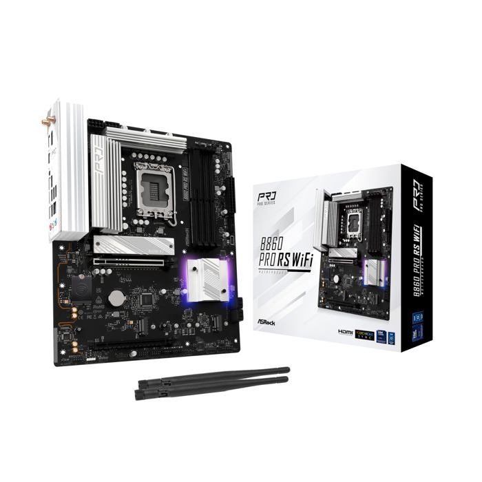Carte Mère - ASROCK - B860 Pro Race - Socket Intel LGA 1851 - WiFi Intégrée - Chipset B860