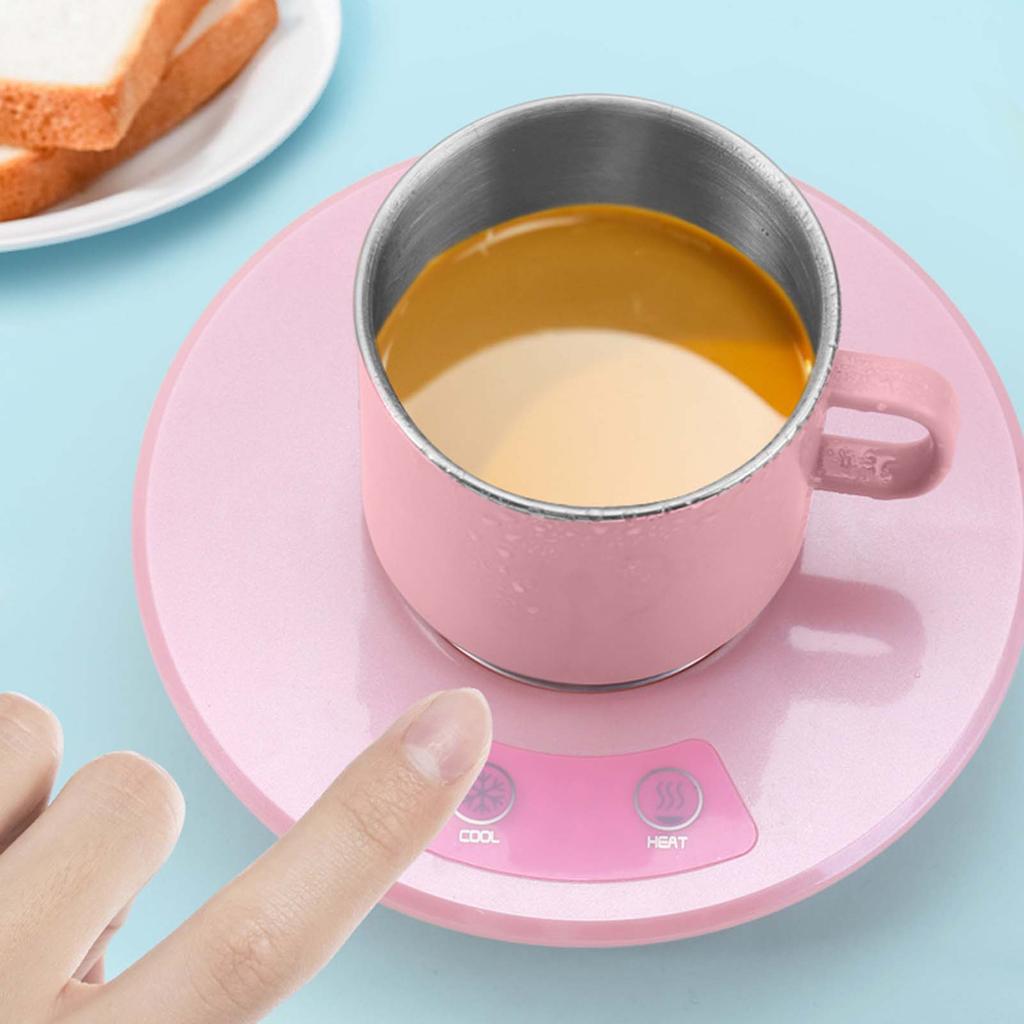 Heating and Cooling Coaster Coffee Tea Beverage Cans Cooler & Warmer for Office Tea Coffee Heater