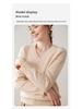 Women's V-Neck Loose Knit Cashmere Sweater - Autumn/Winter Style, Thick Long Sleeve, Slimming and Fashionable