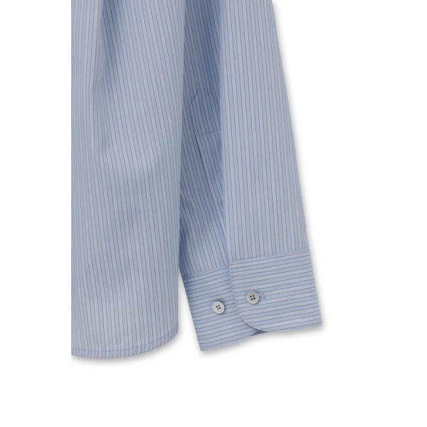[wooyoungmi] Blue Stripe Semi-Over Cotton Shirt M263SH04826L