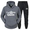 Unisex Hooded Sweatshirt Jogger Pants Set Casual Winter Outfit Cotton Blend Warm Tracksuit