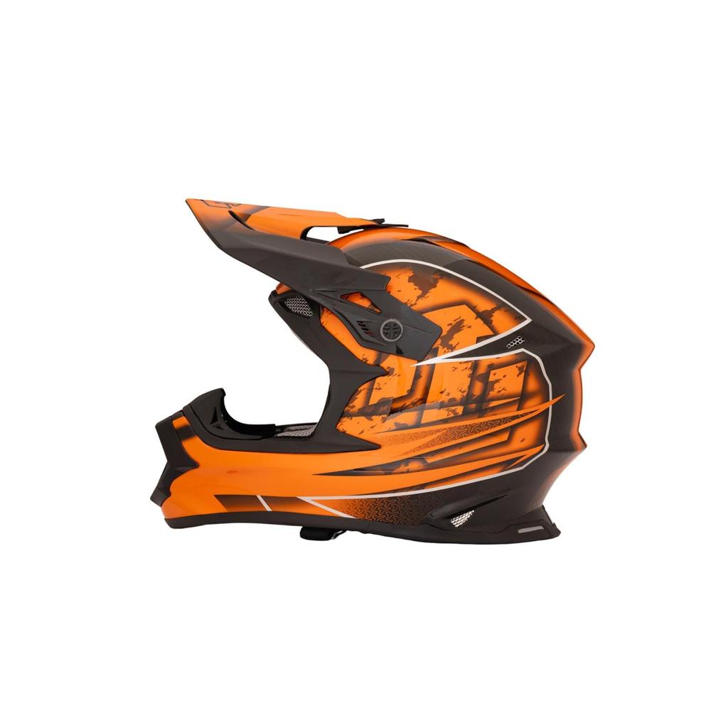 ZEALOT Mud Jumper II Carbon Hybrid Graphic Size Off-Road Helmet, Standard, Orange, S, 55-56cm (MJC0017/S)
