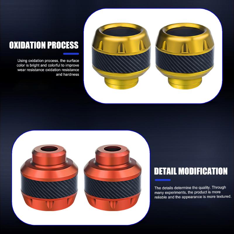 2 ШТ Универсальный Слайдер Рамы Для Мотоцикла Передние Чашки Мотоциклы Защита от Падения Взрывозащищенный Карбоновый Мотоцикл Скутер