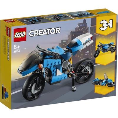 LEGO Creator Super Bike 31114. Toy Block. Bike. For Boys and Girls Ages 8+. 4.3" H X 7.5" L X 2.4" W.