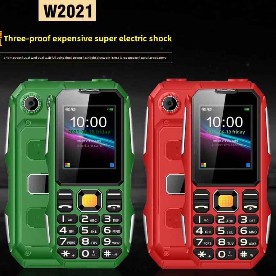 Защищенный мобильный телефон W2021: Большая батарея, громкий звук, большие кнопки, две SIM-карты, камера, многоязычность.