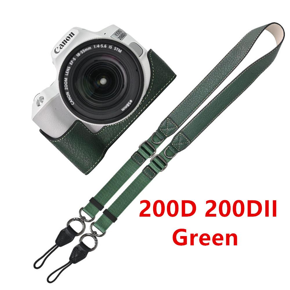 Получехол для камеры из ПУ кожи личи для Canon EOS R50V R50 R100 R8 R10 R5 R5II R6 R6II 200D 200DII SX70HS, чехол с плечевым ремнем