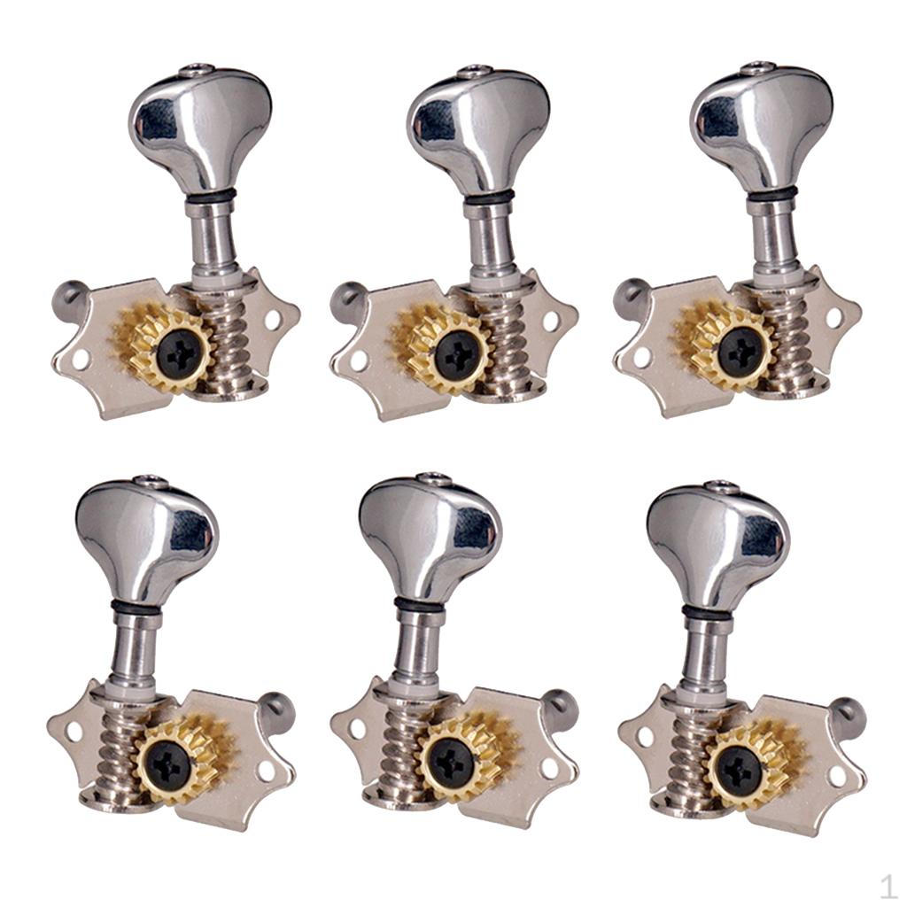 Folk Guitar String Buttons Tuning Pegs Machine Head 3 Left+3 Right