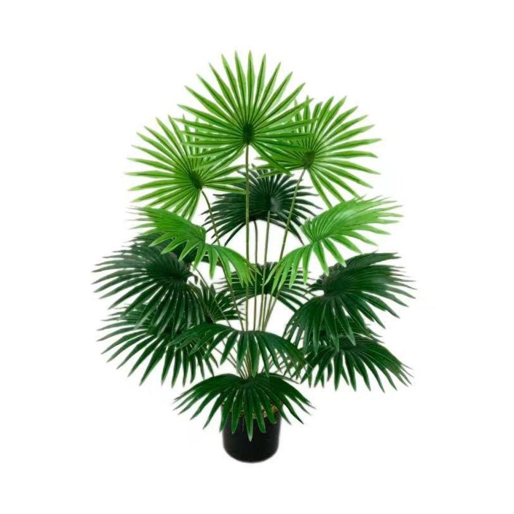 Большое искусственное веерообразное растение с 9-18 листьями, пальмовое искусственное растение, рождественский декор