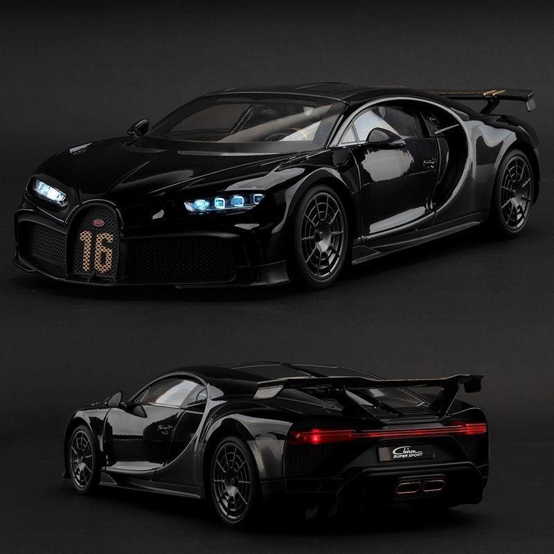1/18 Суперкар Bugatti Chiron Сплав Литой Игрушка Масштабная Модель Автомобиля Звук и Свет Миниатюрный Транспорт Детская Игрушка Коллекция Декоративный Подарок