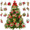 16Pcs Christmas Tree Hangers Xmas Style Easy To Hang Create Atmosphere Festive Santa Claus Decorations Pendant