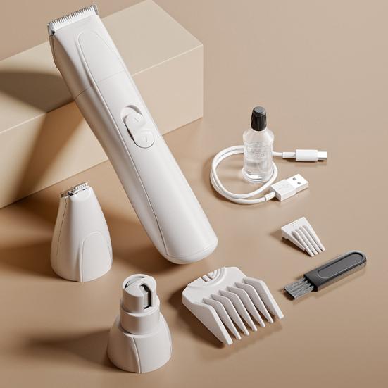 Машинка для стрижки домашних животных, набор для ухода с когтерезом 3 в 1, беспроводной электрический триммер для собак и кошек, малошумный, USB-аккумуляторный инструмент для полировки ногтей