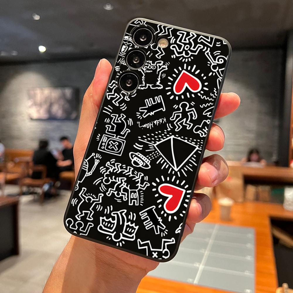 Чехол для телефона Artist K-H-haring для Samsung S25 Ultra S24 S23 S 22 S21 S20 Plus S23 S24 Fe Galaxy A54 A53 A34 A25 A16 A14 A13Чехол