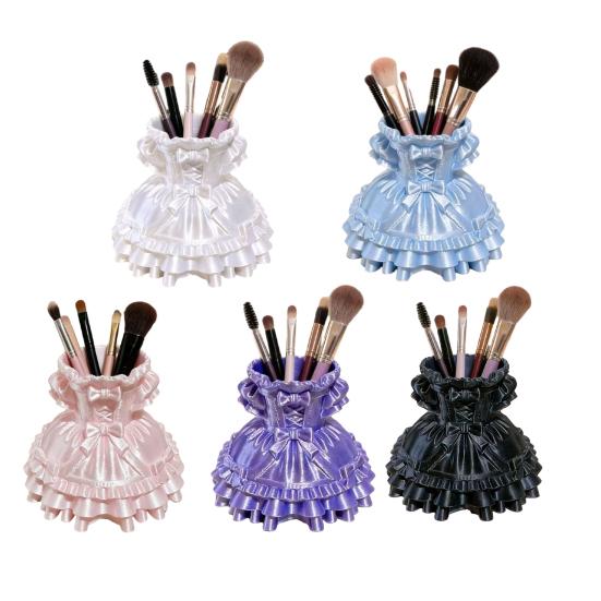 Makeup Brush Storage Box Princess Dress Shape 3D Printed Pen Holder