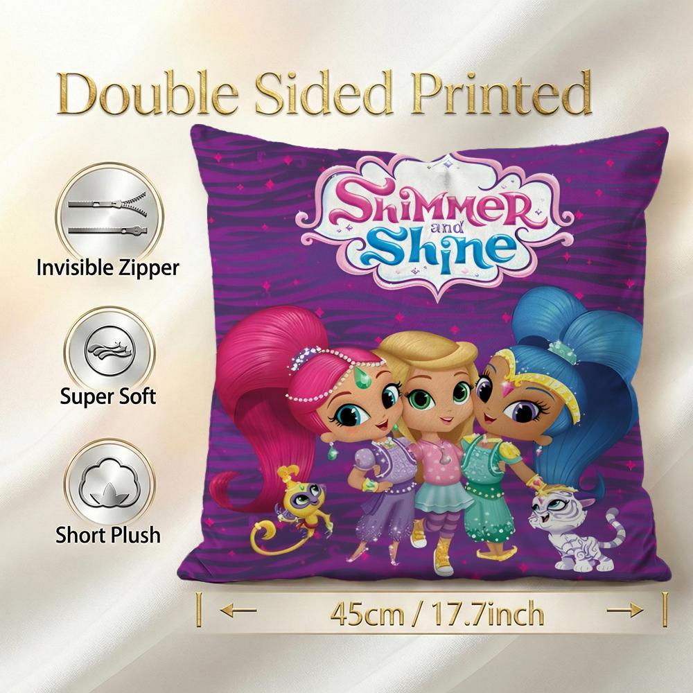 Cartoon Little Charmers Cushion Cover 1Pcs Decorative Covers Soft Cushion Case For Sofa Couch Decor 40X40 45X45 Pillowcases