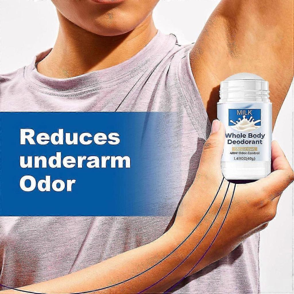 Milk Whole Body Deodorant, Aluminum-Free Deodorant for Men & Women, Refreshing, 48Hr Long Lasting Odor Control, Reduce Underarm Odor