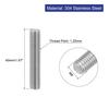 uxcell Fully Threaded M8 Threaded Rod Stud Bolts, Long Thread, 40mm Length, 1.25mm Pitch, 304 Stainless Steel, Right-Hand Thread, 4 Pieces