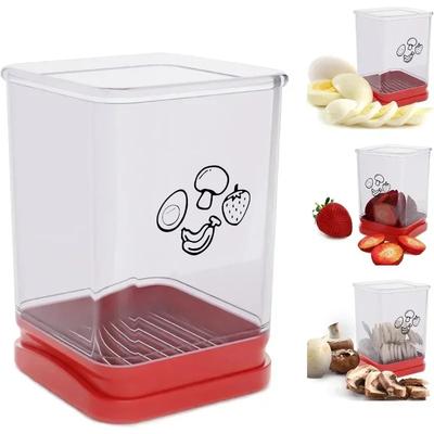 Фруктовая скоростная ломтерезка с толкающей пластиной Яйцерезка Клубника Банан Овощерезка Быстрое приготовление Фруктового Салата Кухонный Гаджет