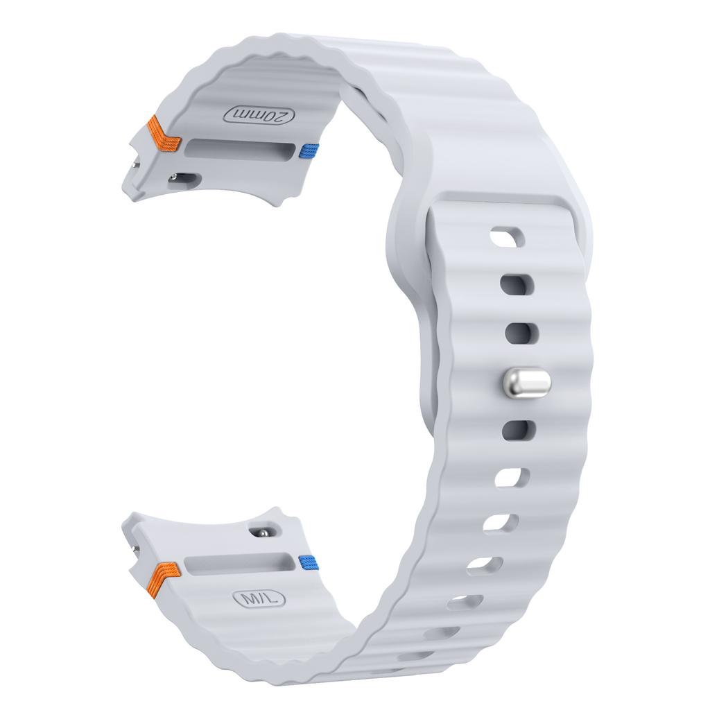 Watch Band For Samsung Galaxy Watch7 40mm 44mm/Watch6 40mm 44mm Wave Silicone Wrist Strap