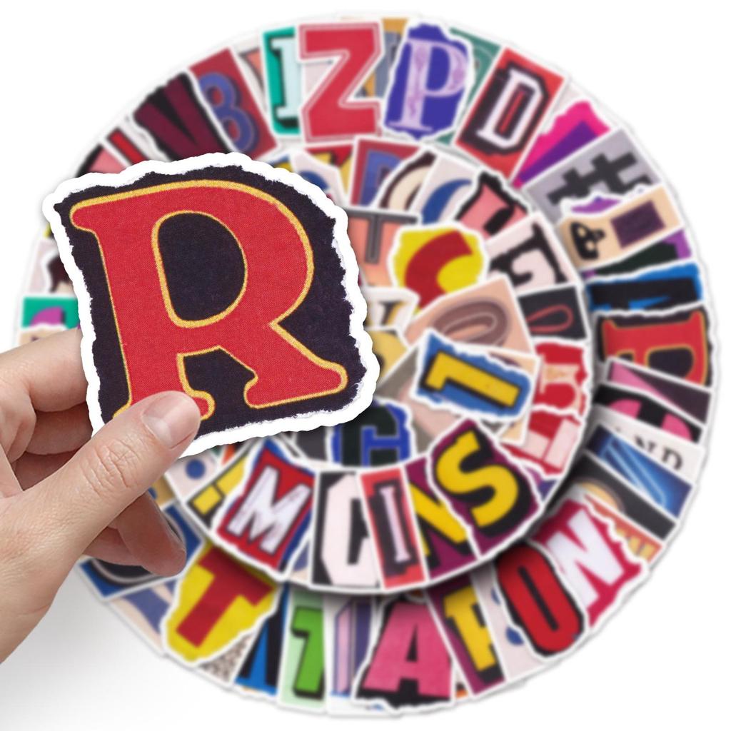 100 листов ретро граффити алфавитных и цифровых наклеек для чехлов для телефонов и журналов