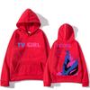 TV Girl Толстовки с капюшоном Harajuku Повседневная Ретро Толстовка на Осень/Зиму Флисовая Одежда Sudaderas Худи