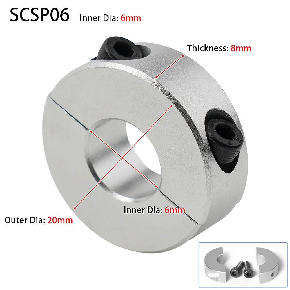 1Pcs Double Split Shaft Collar Aluminum Alloy Clamp-Type Collar New Fixed Locking Limit Ring