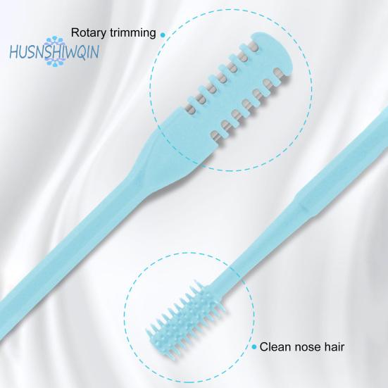 Ручной прибор для удаления волос в носу с двойной головкой - вращающийся на 360 градусов, острый, триммер для волос в носу унисекс для взрослых