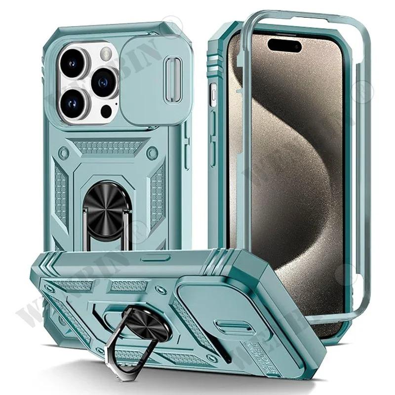 Чехол Для Для Iphone 17 Pro Max 16 1 14 13 12 11 Pro Max Mini Plus 17e 16e Прочный с Камерой 360 Градусов Подставкой Крышка