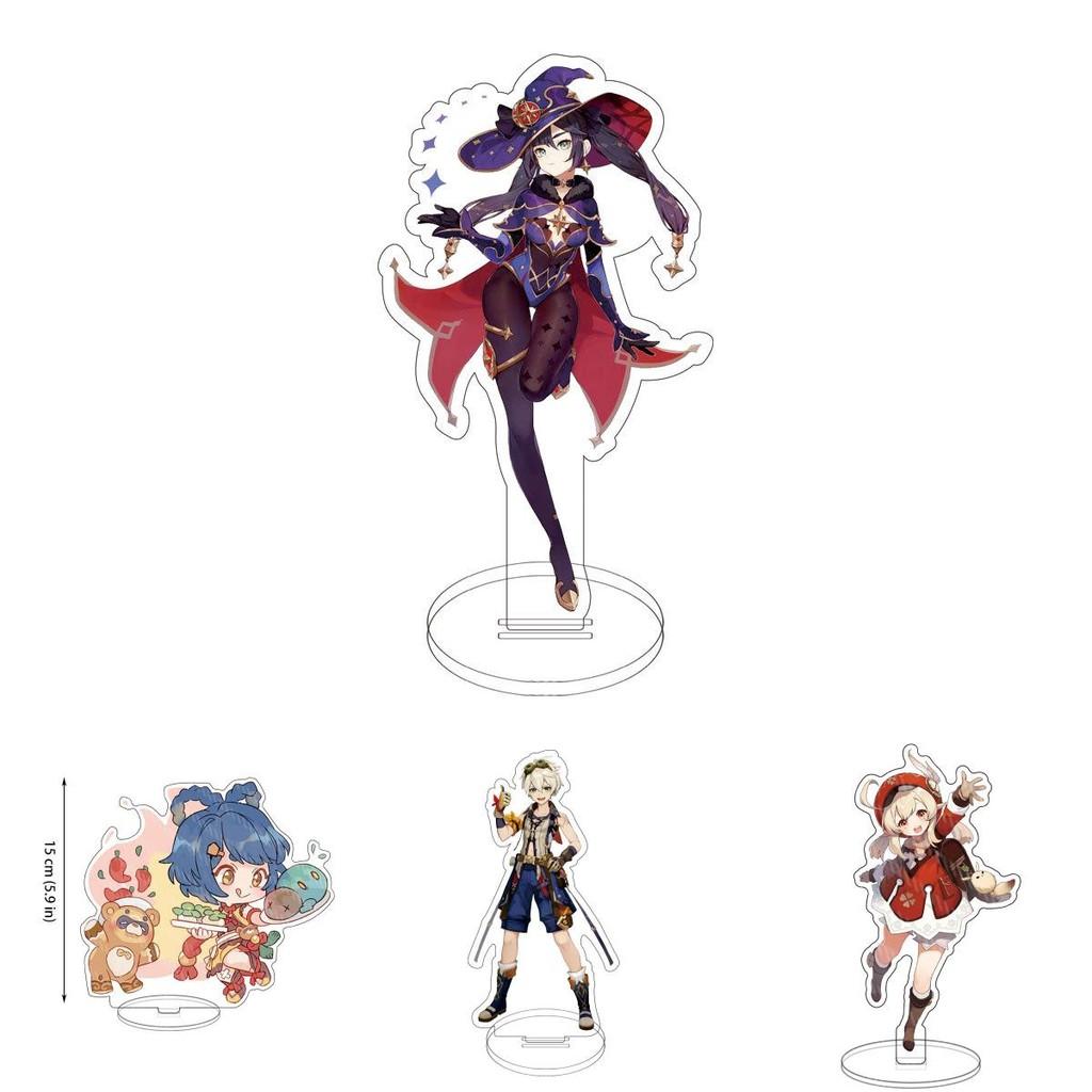 Genshin Impact Барбатос Кэцин Барбара Хутао Акриловая подставка для фигурки Идеально для декора