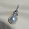 S925 Silver DIY Pearl Pendant Setting for 10-13mm Round Pearls, Fashionable Jade Necklace Accessory