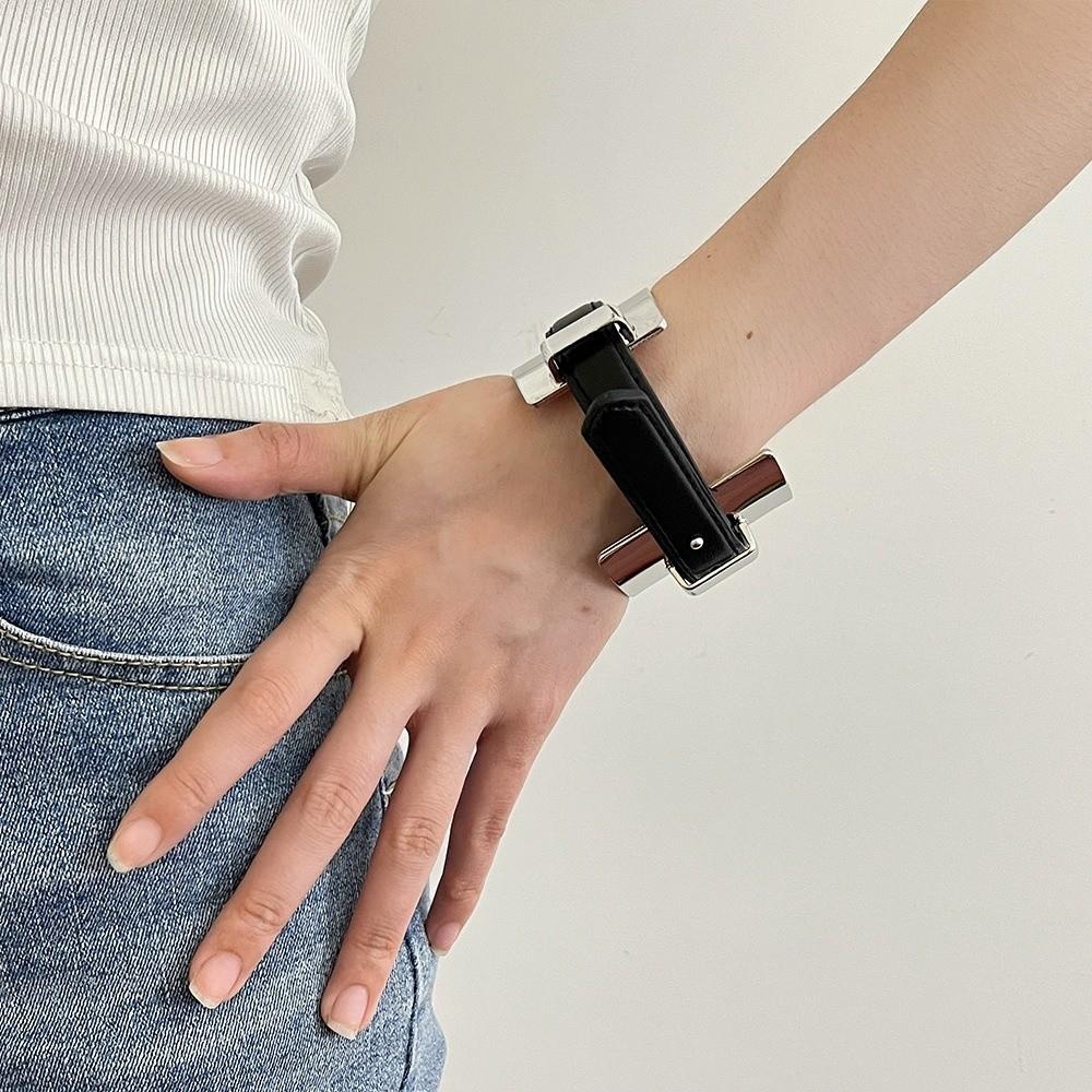 Золотая Пряжка для Ремень Кожаный Браслет Наруч на Руку Женский Открытый Браслет Фестивальные Подарки